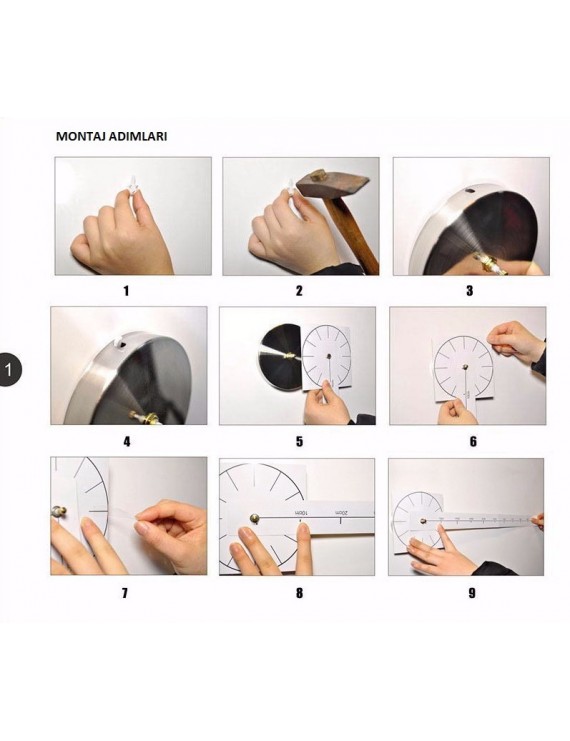 3D DIY Duvar Saati No.05