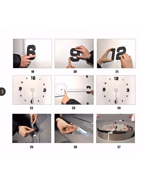 3D DIY Duvar Saati No.05